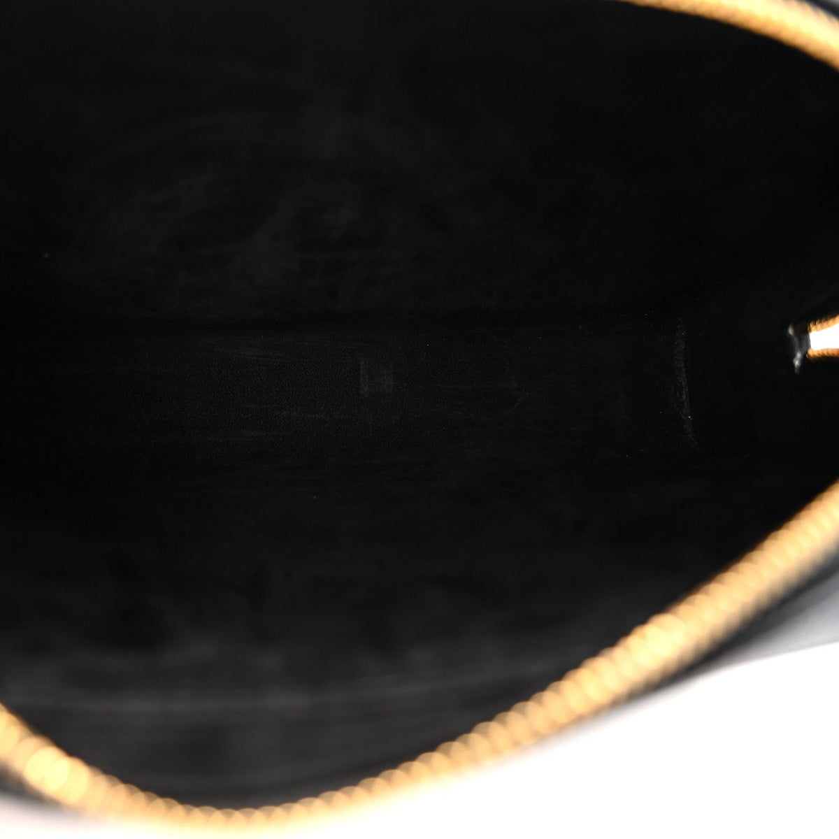 Grained Calfskin Caro Double Pouch Black AT My store