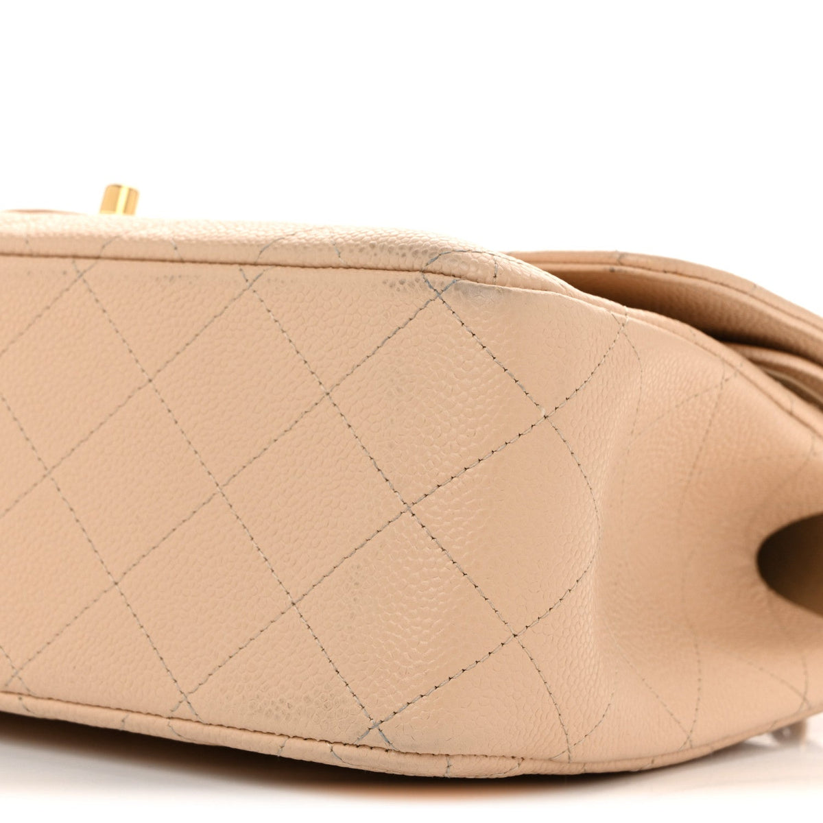 Caviar Quilted Jumbo Double Flap Beige Clair At My store