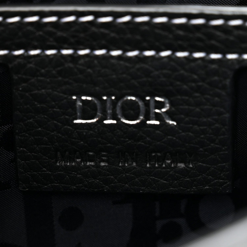 Grained Calfskin Saddle Messenger Bag With Strap Black AT My store