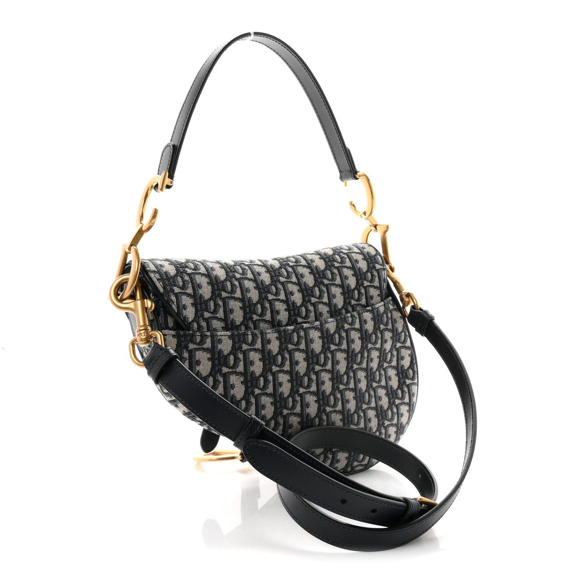 Oblique Saddle Bag With Strap Blue AT My store