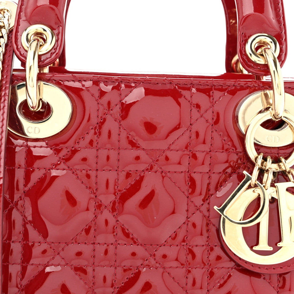 Patent Cannage Mini Lady Dior Red AT My store