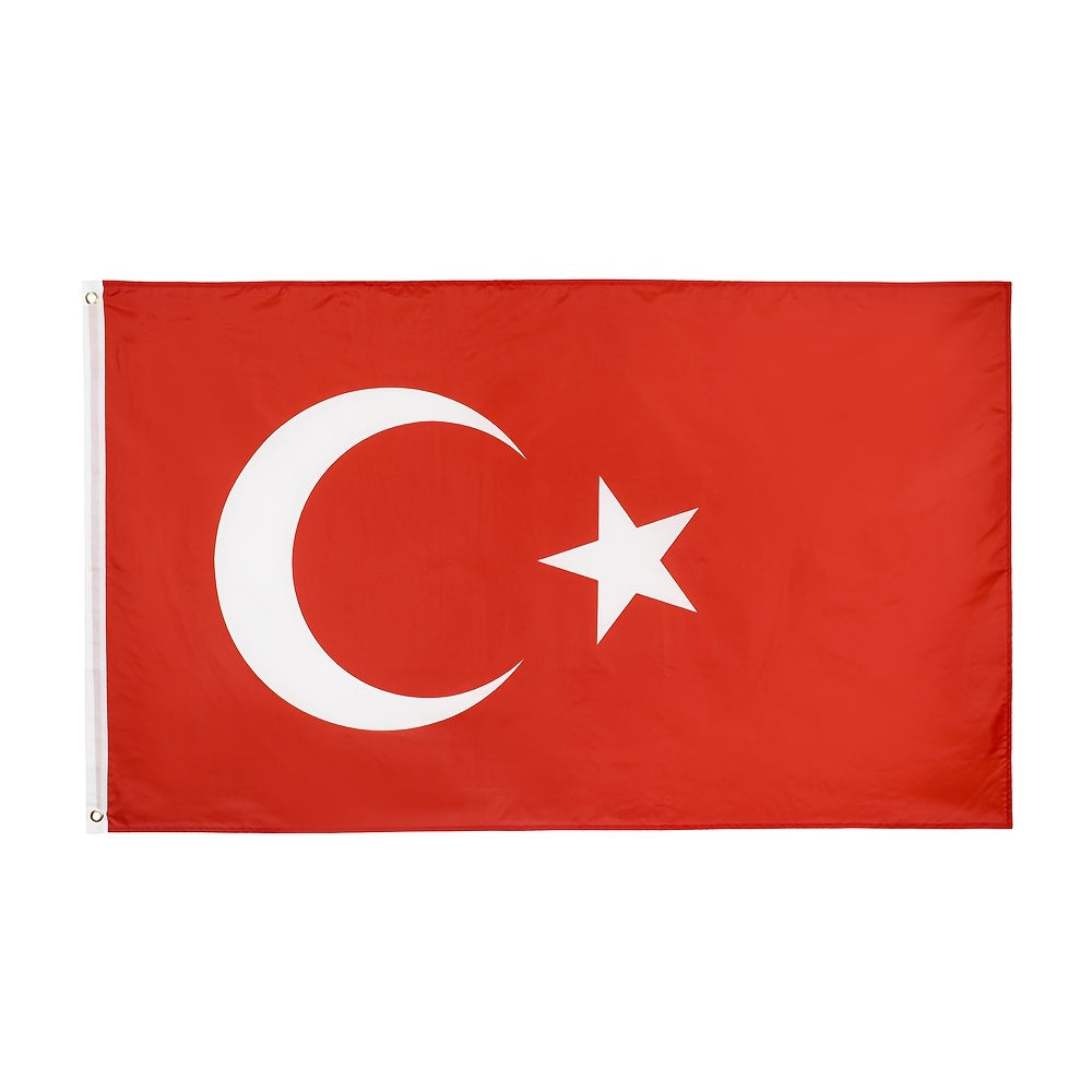 2026 New Production 1pc, 90*150cm/3x5fts Turkish National Flags Republic Of Turkey Turkish Flag, Outdoor Garden Flag, Outdoor Decor, Yard Decor, Garden Decor, Outside Decor