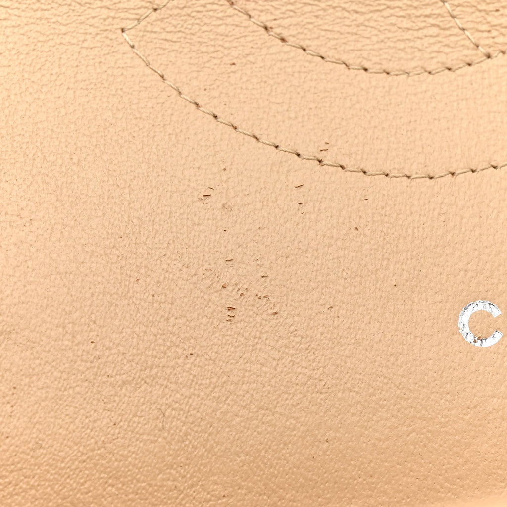 Caviar Quilted Jumbo Double Flap Light Beige At My store