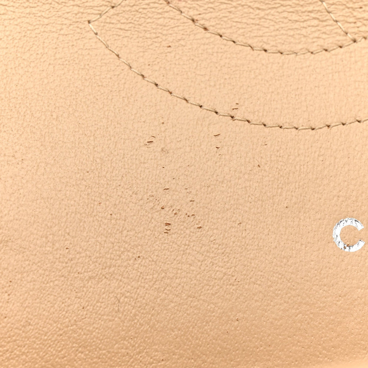 Caviar Quilted Jumbo Double Flap Light Beige At My store