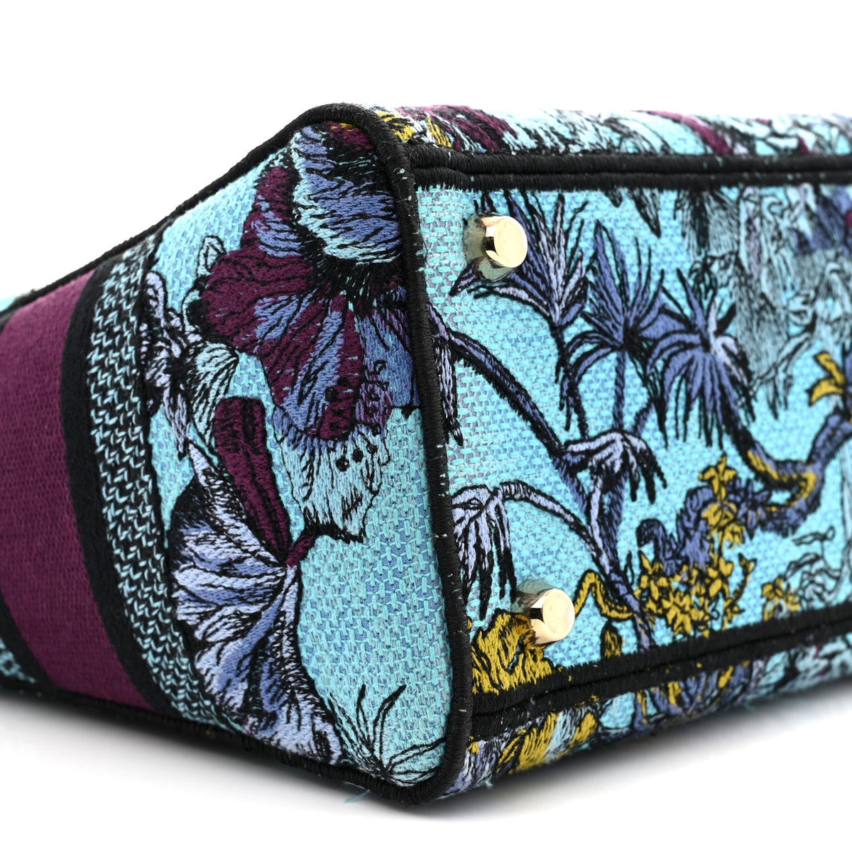 Canvas Toile de Jouy Voyage Embroidered Medium Lady D-Lite Celestial Blue AT My store