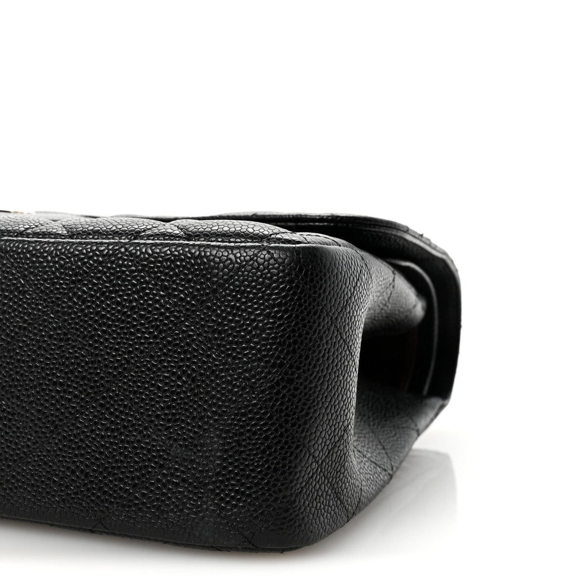 Caviar Quilted Jumbo Double Flap Black At My store