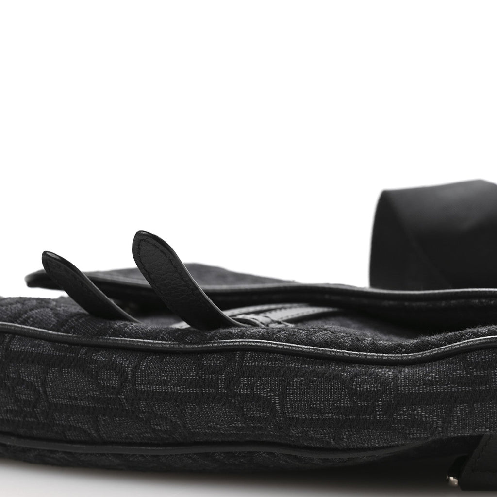 Oblique Mens Saddle Bag Black Blue AT My store