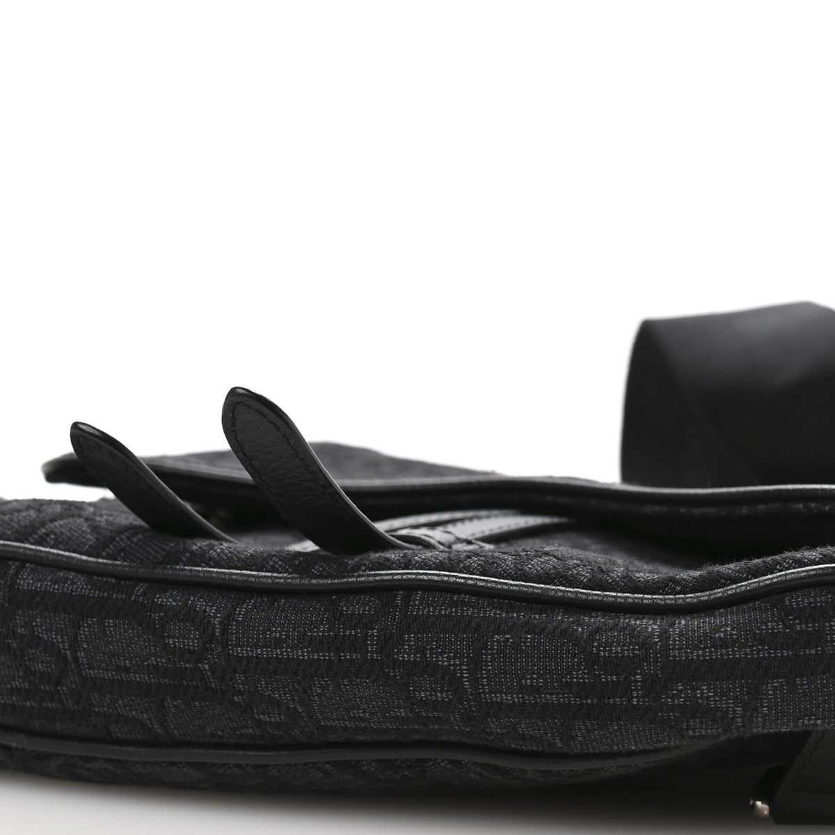 Oblique Mens Saddle Bag Black Blue AT My store