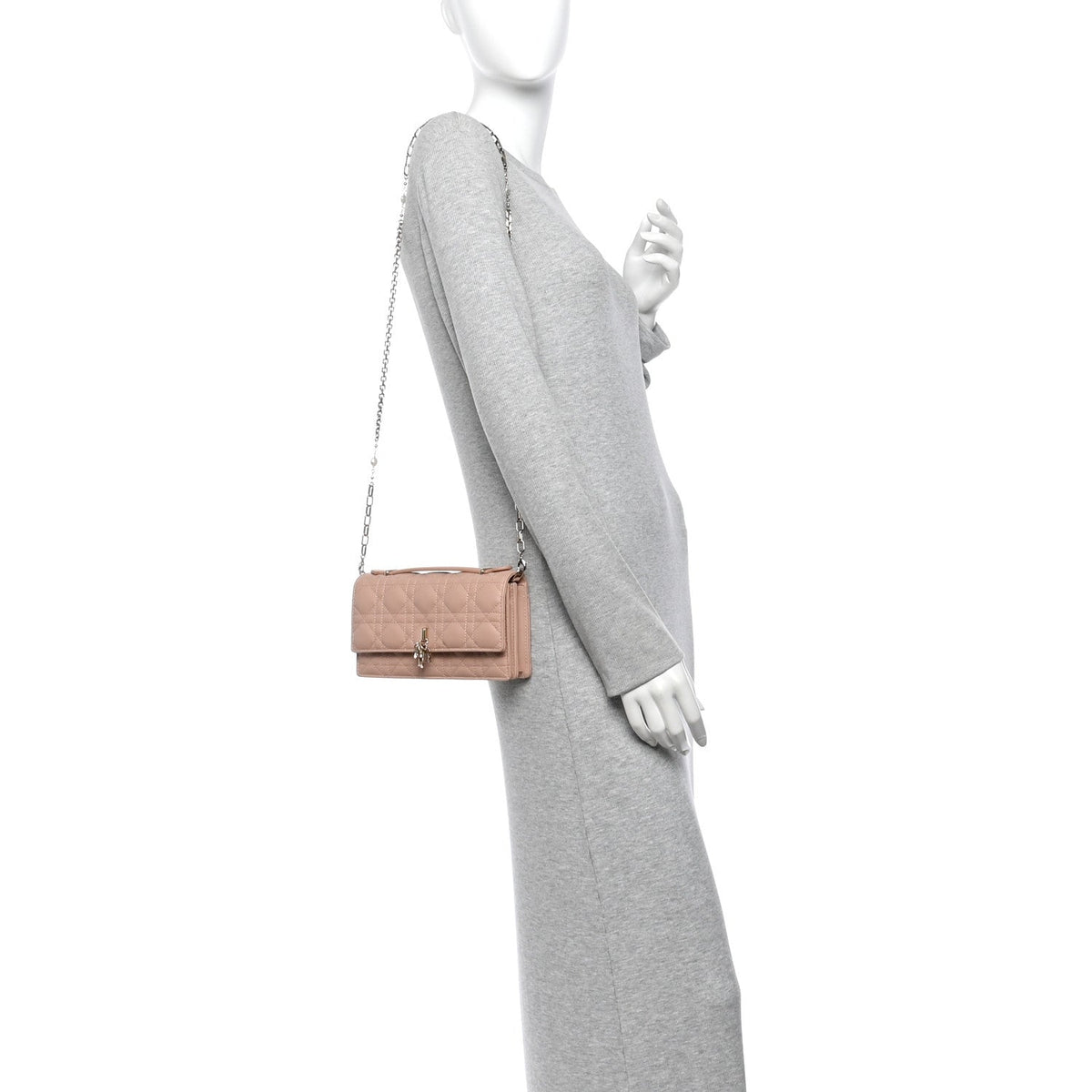 Lambskin Chain Lady My Dior Mini Chain Pouch Rose De Vents AT My store