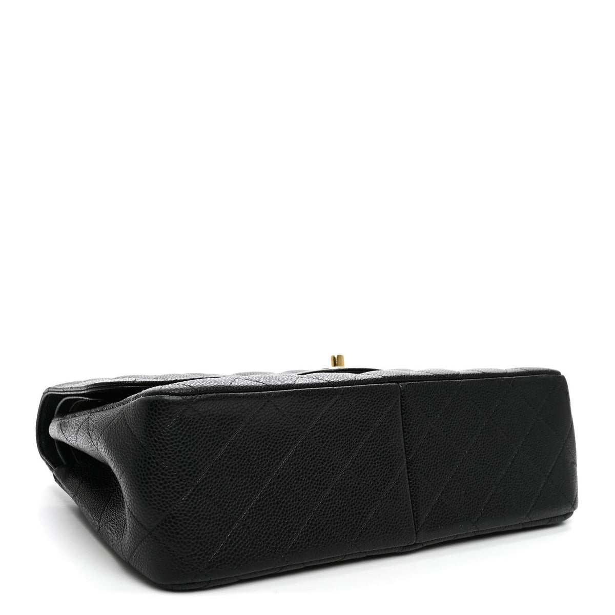 Caviar Quilted Jumbo Double Flap Black At My store