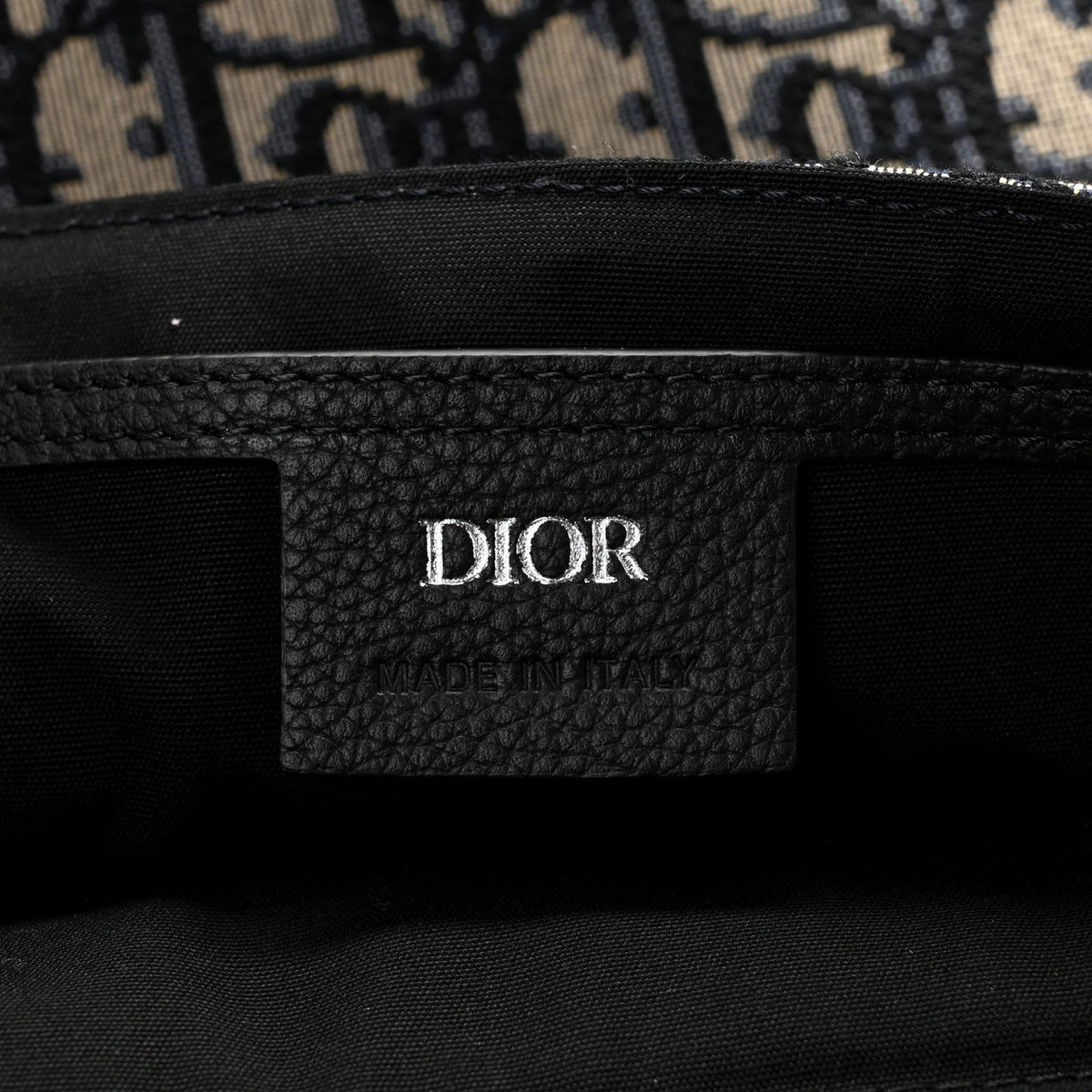Grained Calfskin Oblique Large Saddle Messenger Black AT My store
