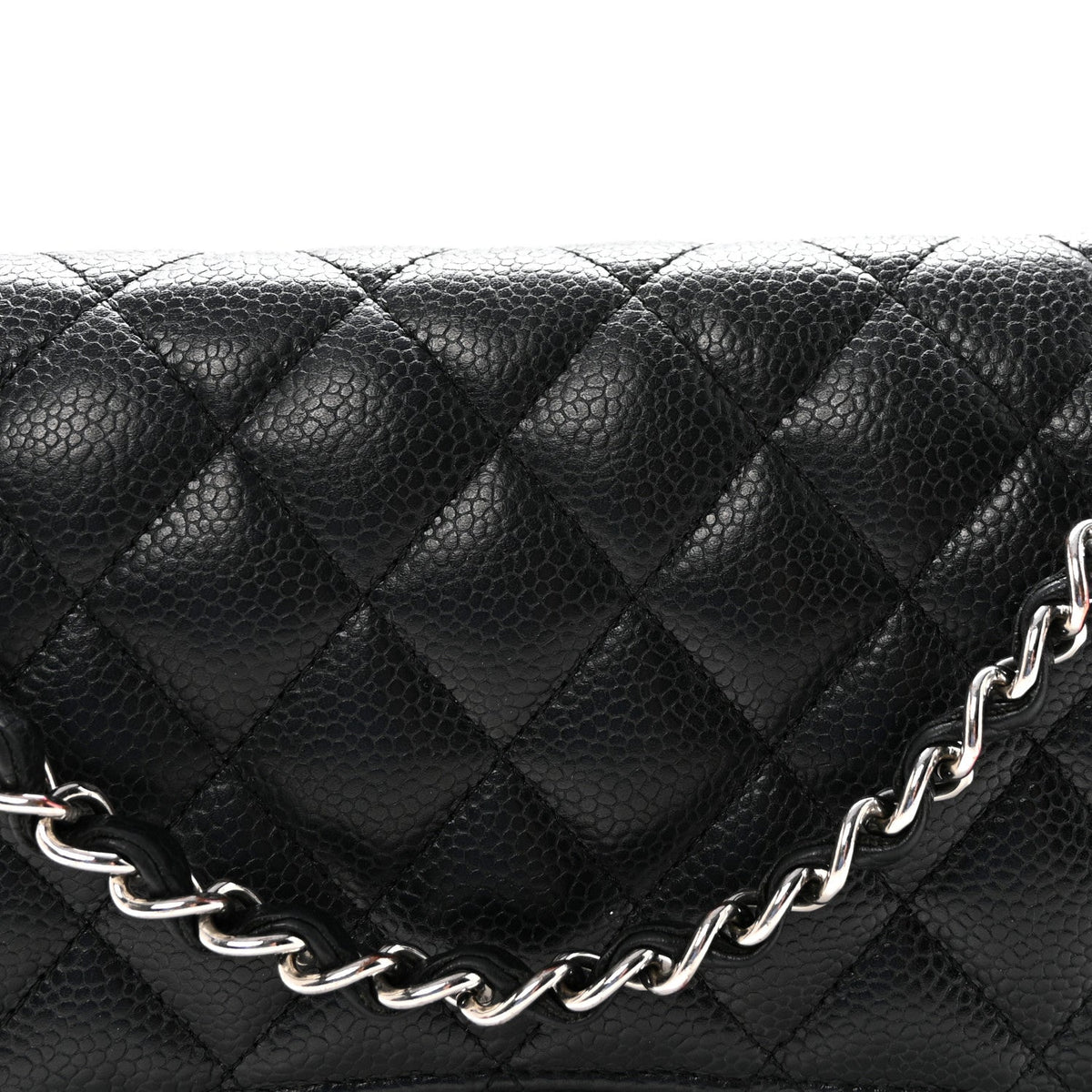 Caviar Quilted Medium Double Flap Black At My store