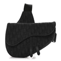 Oblique Mens Saddle Bag Black Blue AT My store