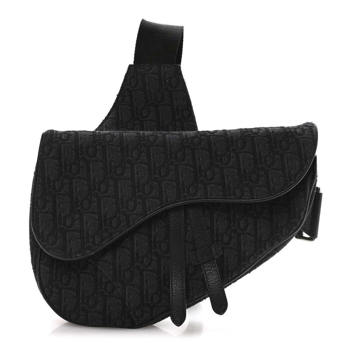 Oblique Mens Saddle Bag Black Blue AT My store
