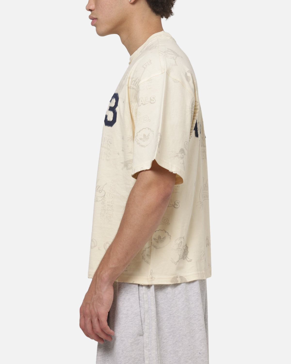 Best-Selling Adidas Vintage All Over Print T-Shirt Night Indigo