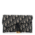 Oblique Saddle Chain Long Wallet Blue AT My store