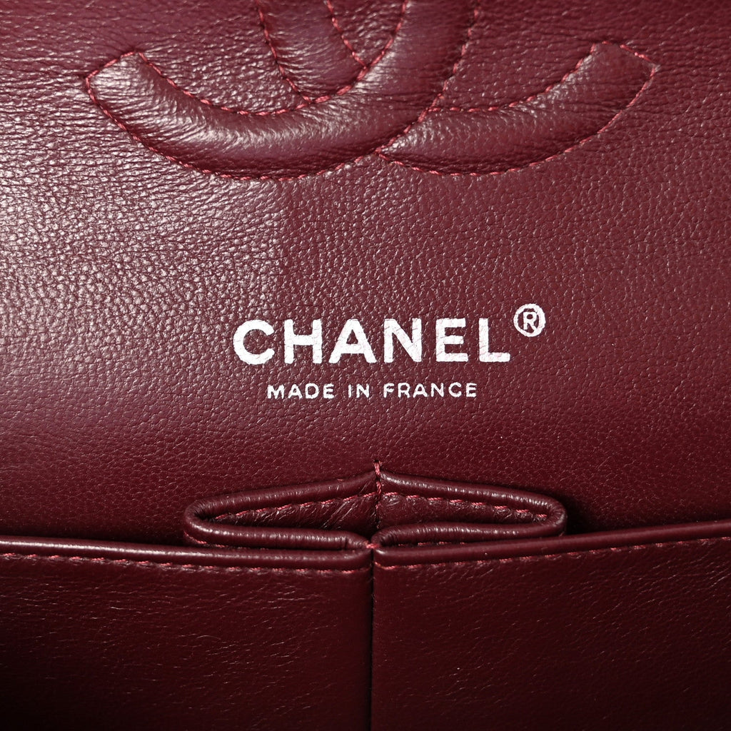 Lambskin Quilted Medium Double Flap Black At My store