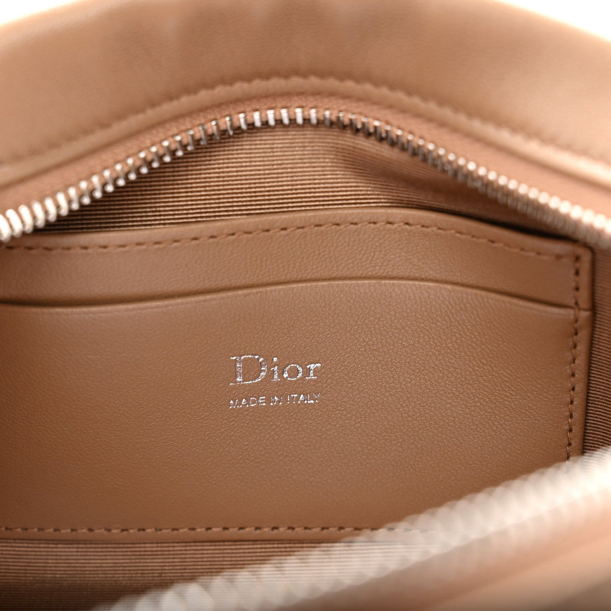 Supple Lambskin Bow Pouch Camel AT My store