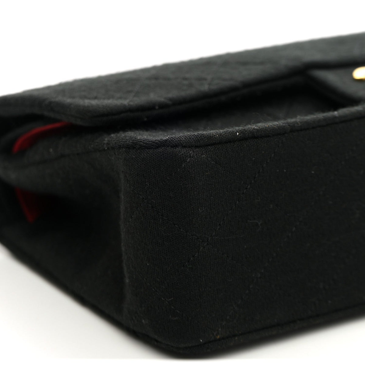 Jersey Quilted Medium Double Flap Black At My store