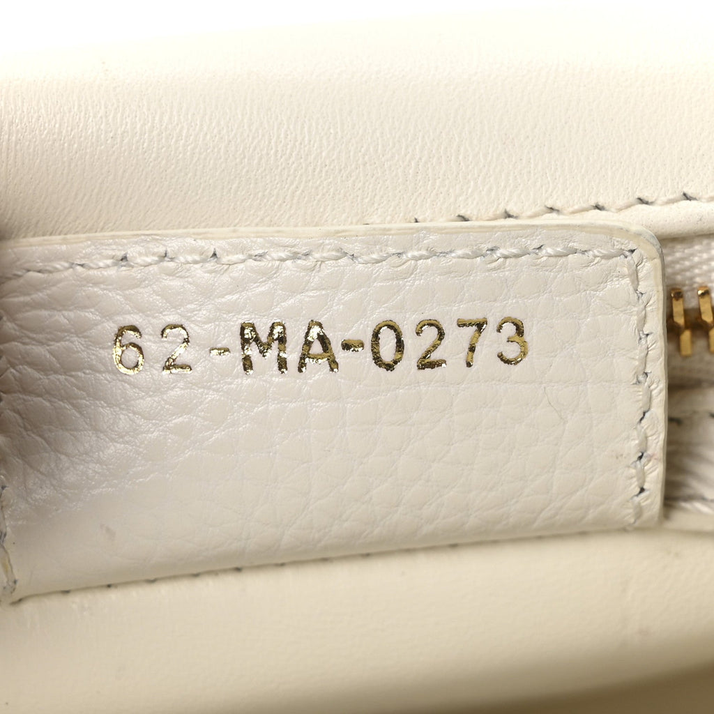 Supple Calfskin Cannage Medium Caro Bag Ivory AT My store