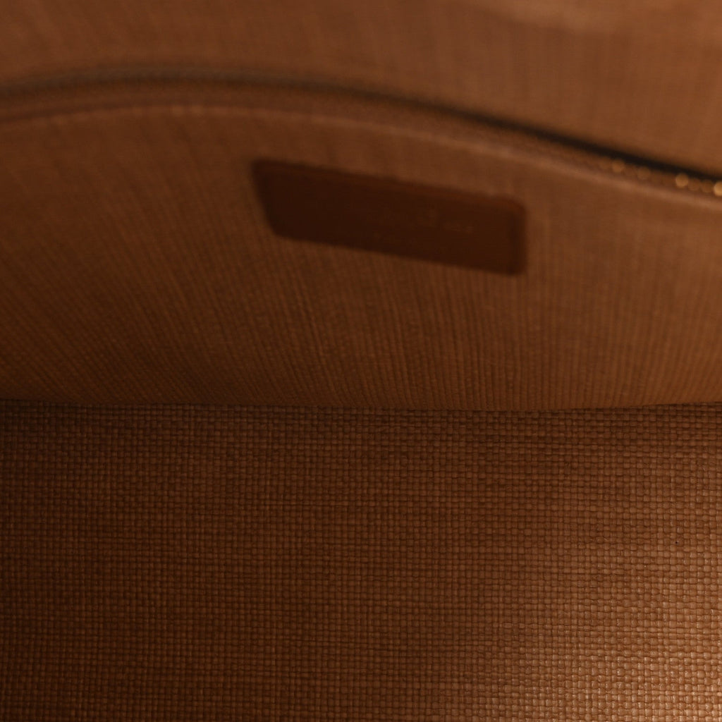 Raffia Macro Cannage Medium Book Tote Natural AT My store