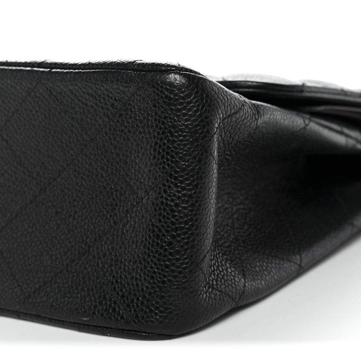 Caviar Quilted Jumbo Double Flap Black At My store