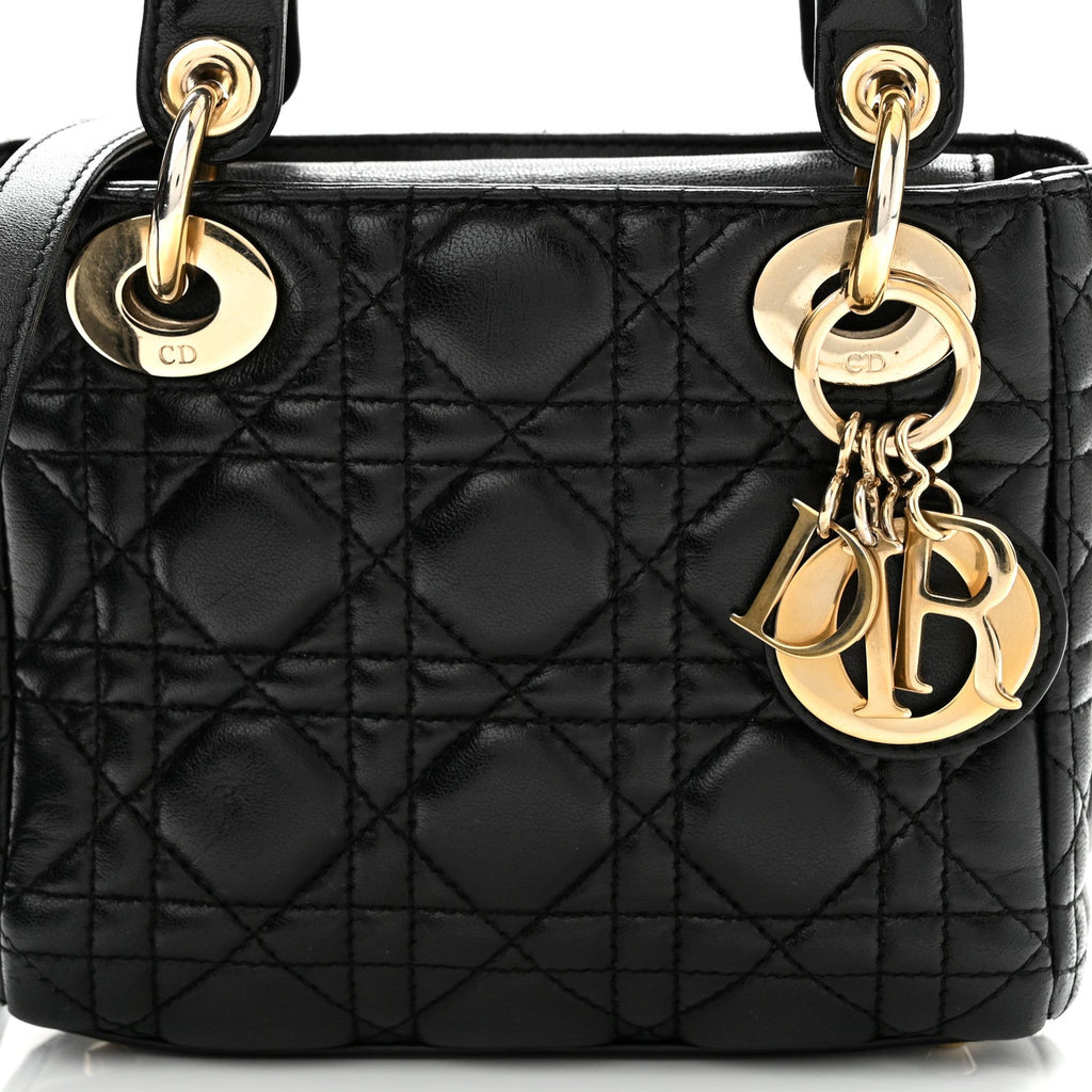 Lambskin Cannage Mini Lady Dior Black AT My store