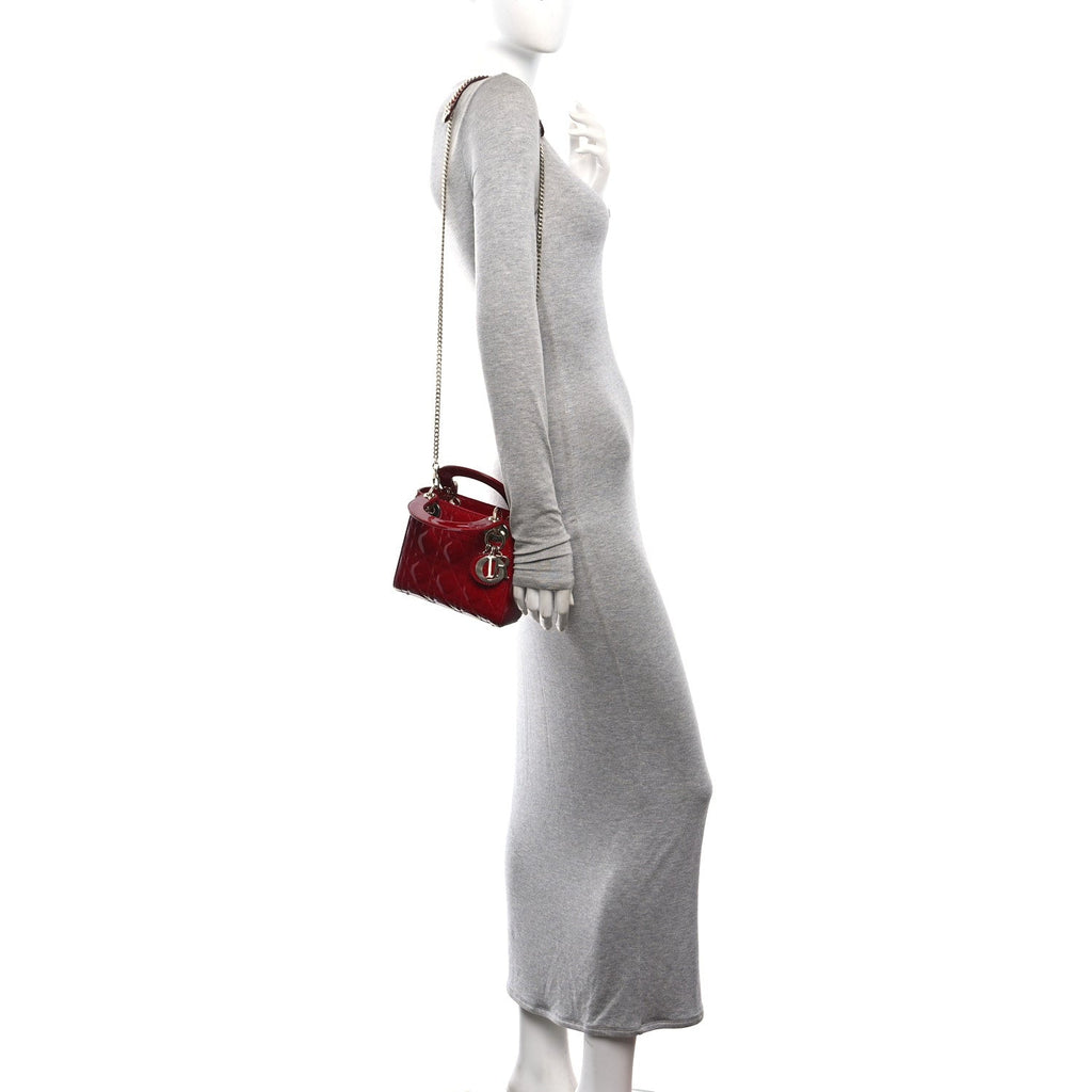 Patent Cannage Mini Lady Dior Red AT My store