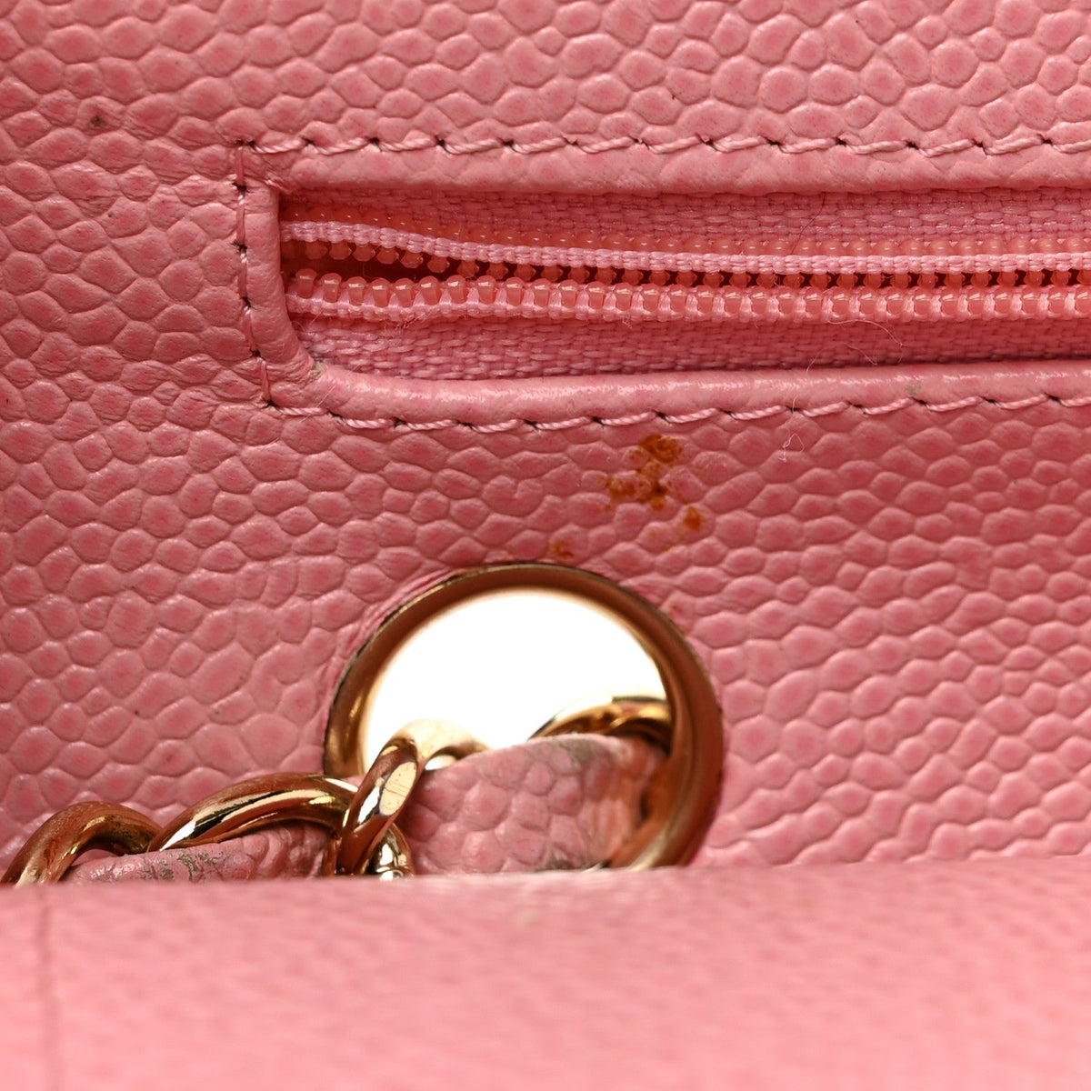Caviar Quilted Medium Double Flap Light Pink At My store