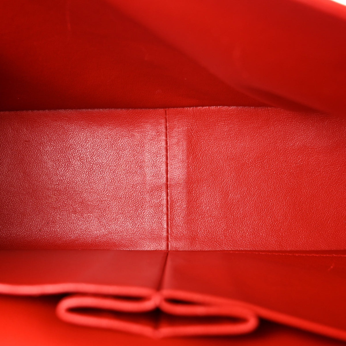 Lambskin Quilted Jumbo Double Flap Red At My store