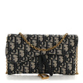 Oblique Saddle Chain Long Wallet Blue AT My store