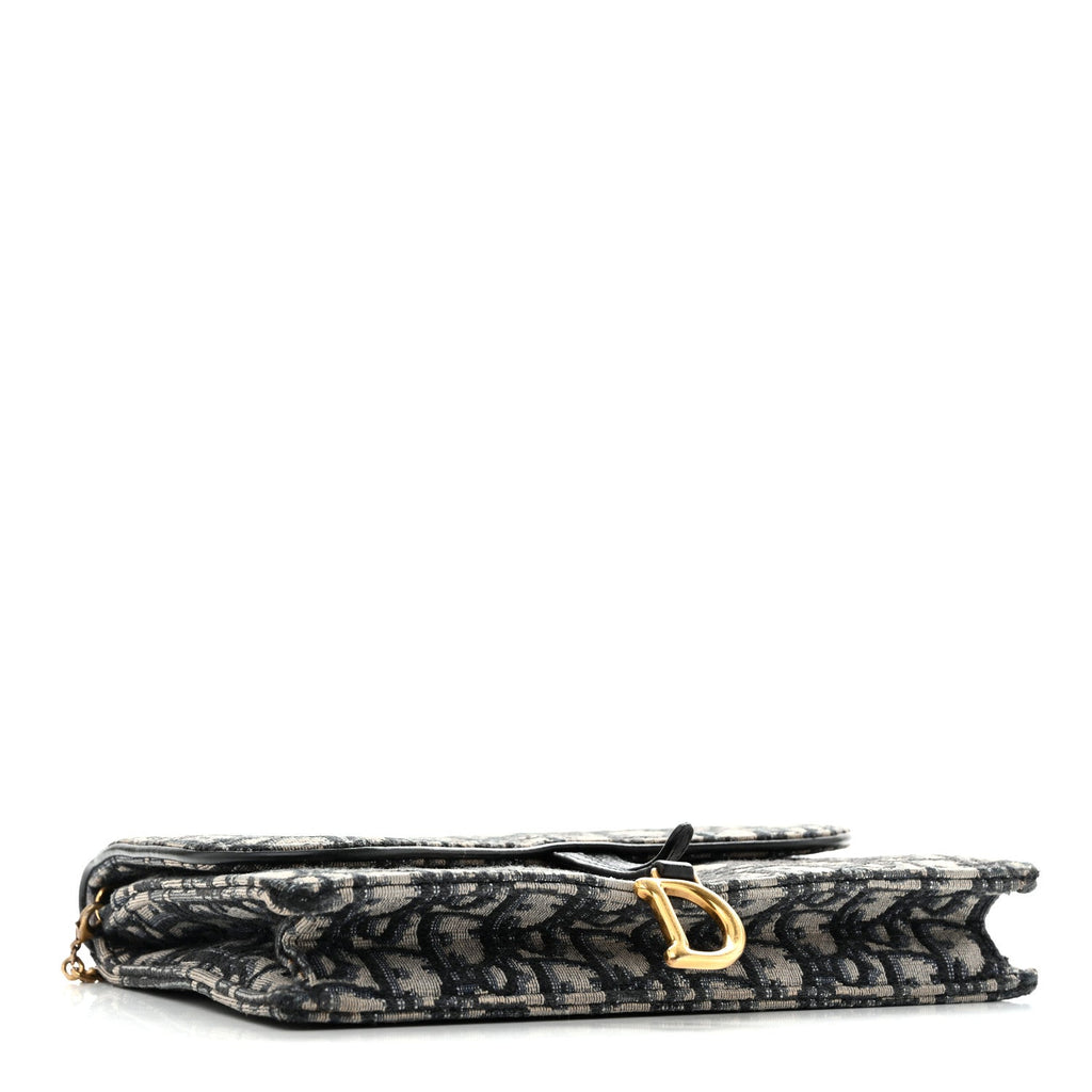Oblique Saddle Chain Pouch Blue AT My store