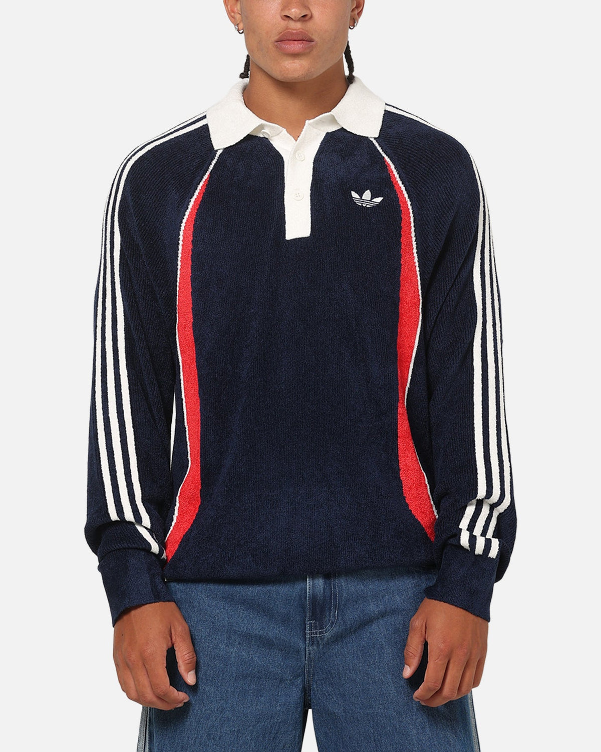 Best-Selling Adidas Retro Remix Teamgeist Long Sleeve Polo Night Indigo