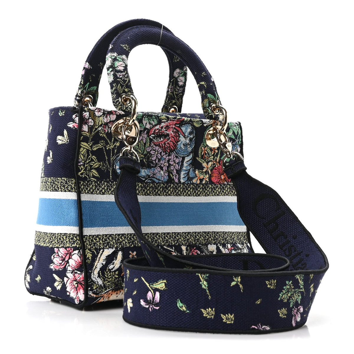 Canvas D-Constellation Embroidered Medium Lady D-Lite Bleu Multicolor AT My store