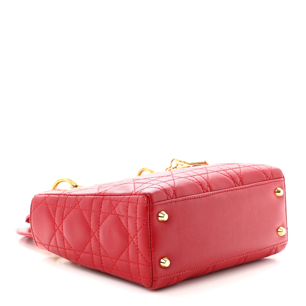 Lambskin Cannage Mini Lady Dior Red AT My store