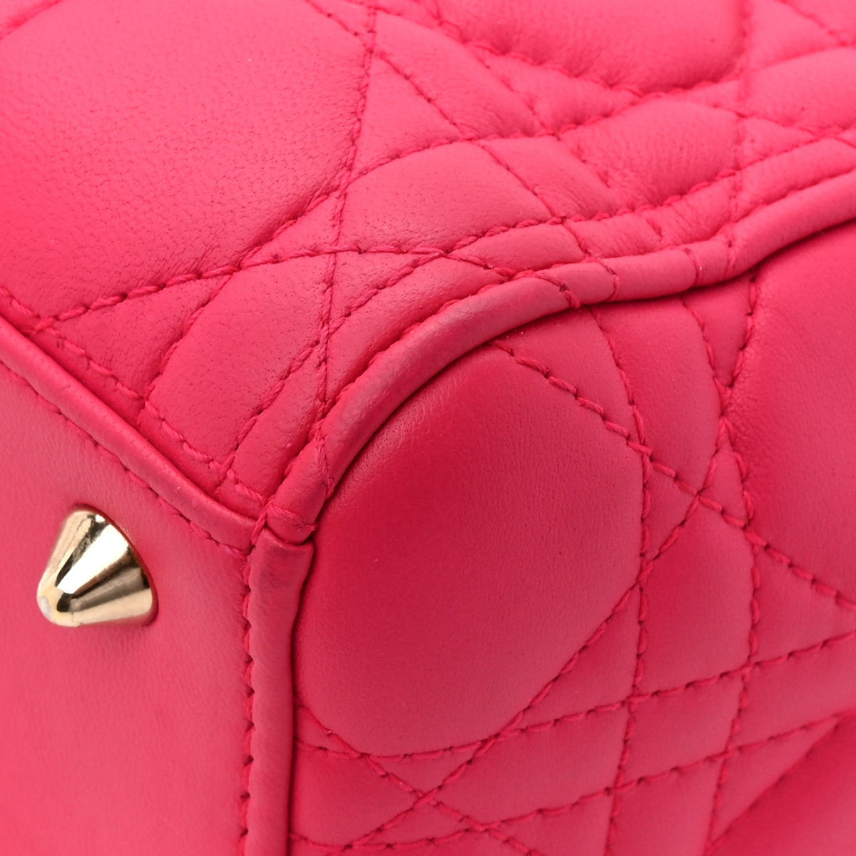 Lambskin Cannage Medium Lady Dior Fuchsia AT My store