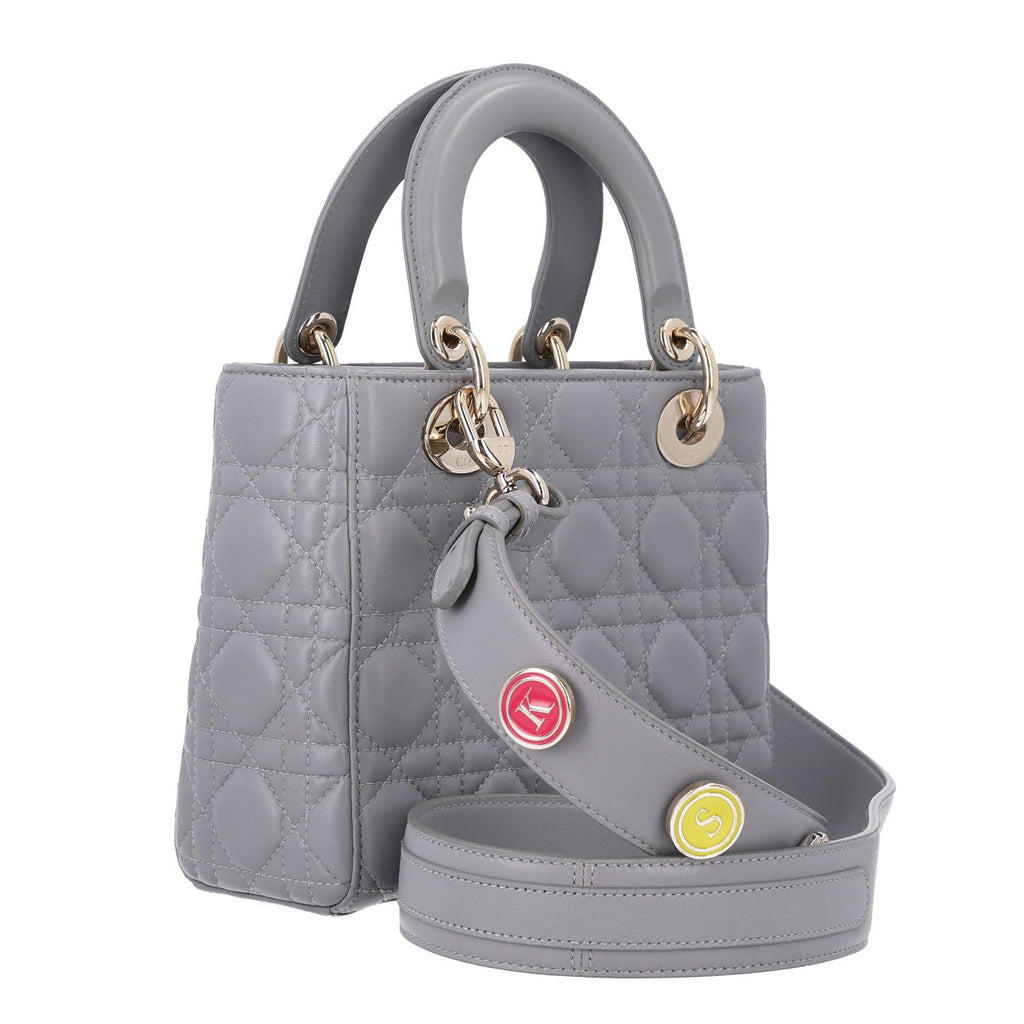 Lambskin Cannage Small My ABCDior Lady Dior Grey AT My store