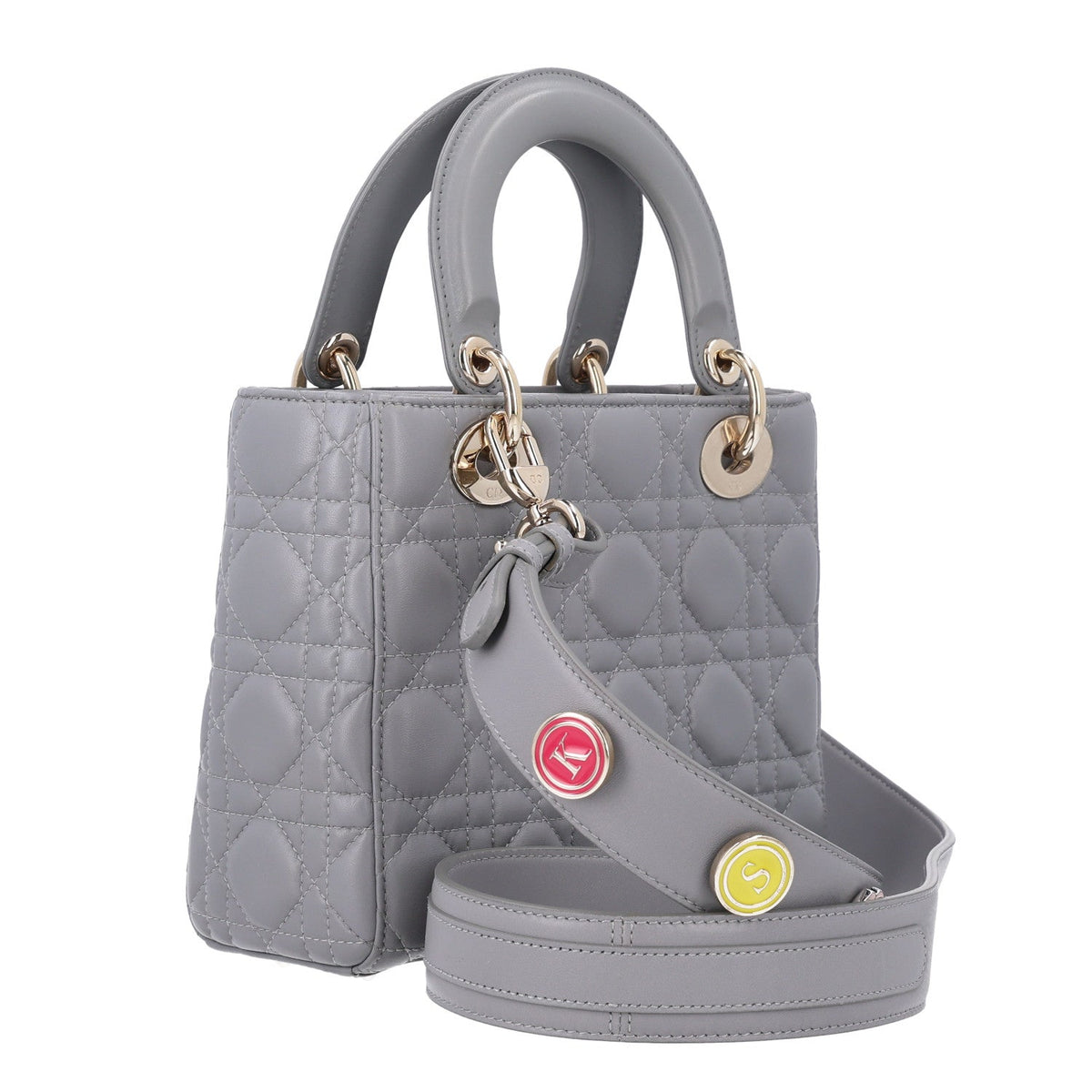 Lambskin Cannage Small My ABCDior Lady Dior Grey AT My store