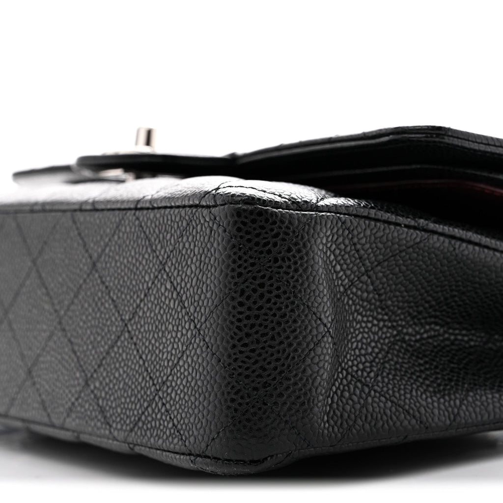 Caviar Quilted Medium Double Flap Black At My store