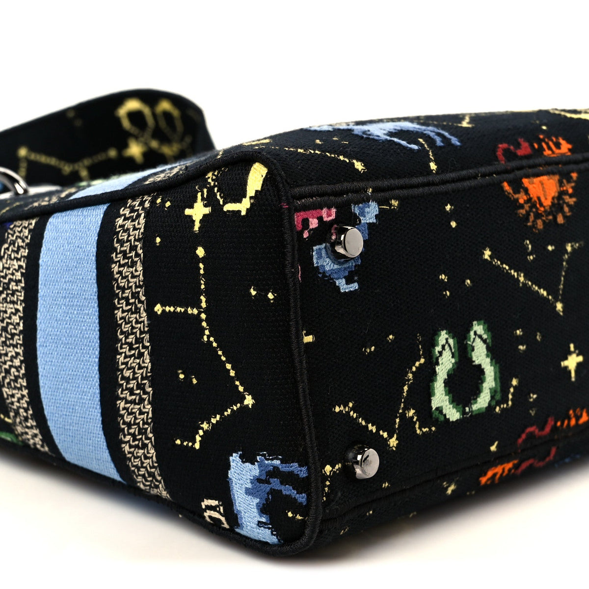 Canvas Pixel Zodiac Embroidered Medium Lady D-Lite Nero Multicolor AT My store