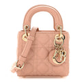 Lambskin Cannage Micro Lady Dior Rose Des Vents AT My store