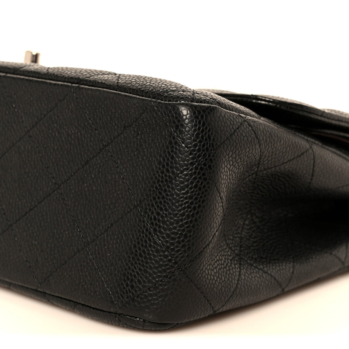 Caviar Quilted Jumbo Double Flap Black At My store