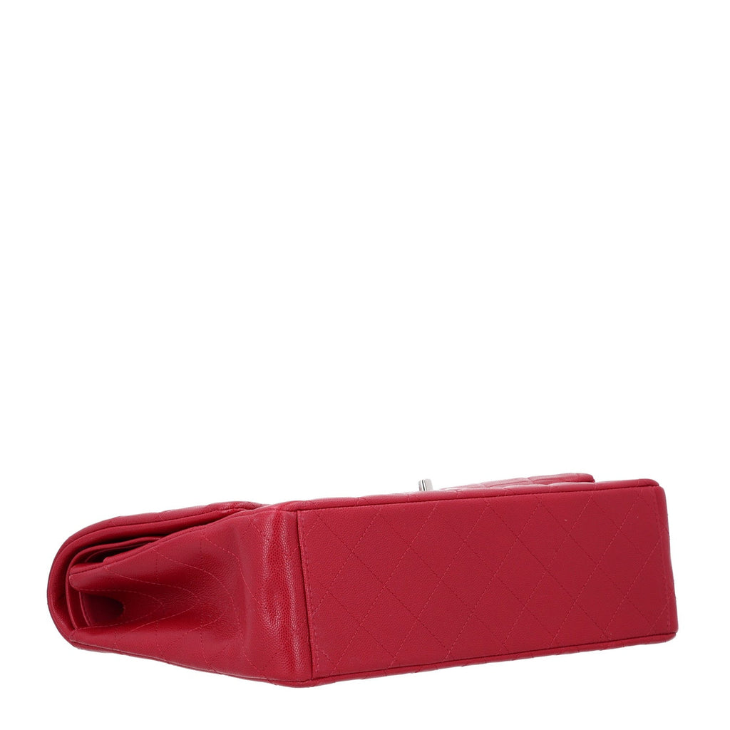 Caviar Quilted Maxi Double Flap Dark Red At My store