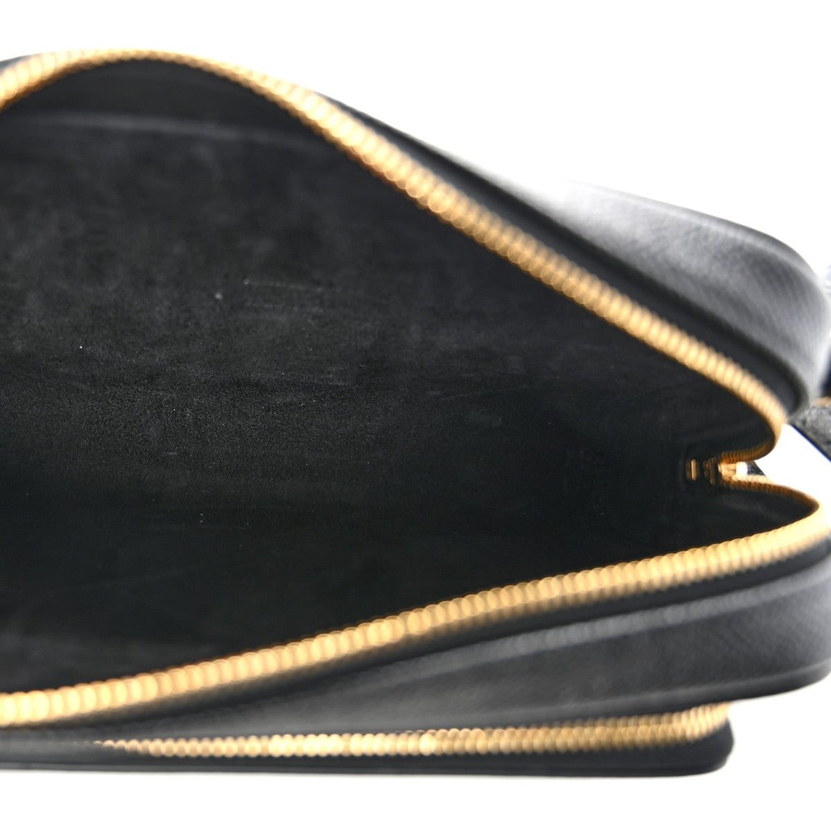 Grained Calfskin Caro Double Pouch Black AT My store