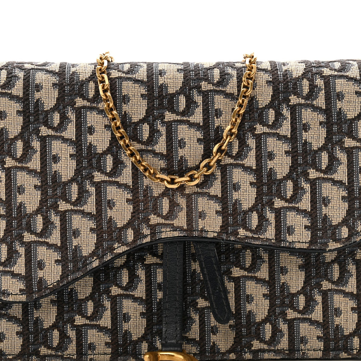 Oblique Saddle Chain Pouch Blue AT My store