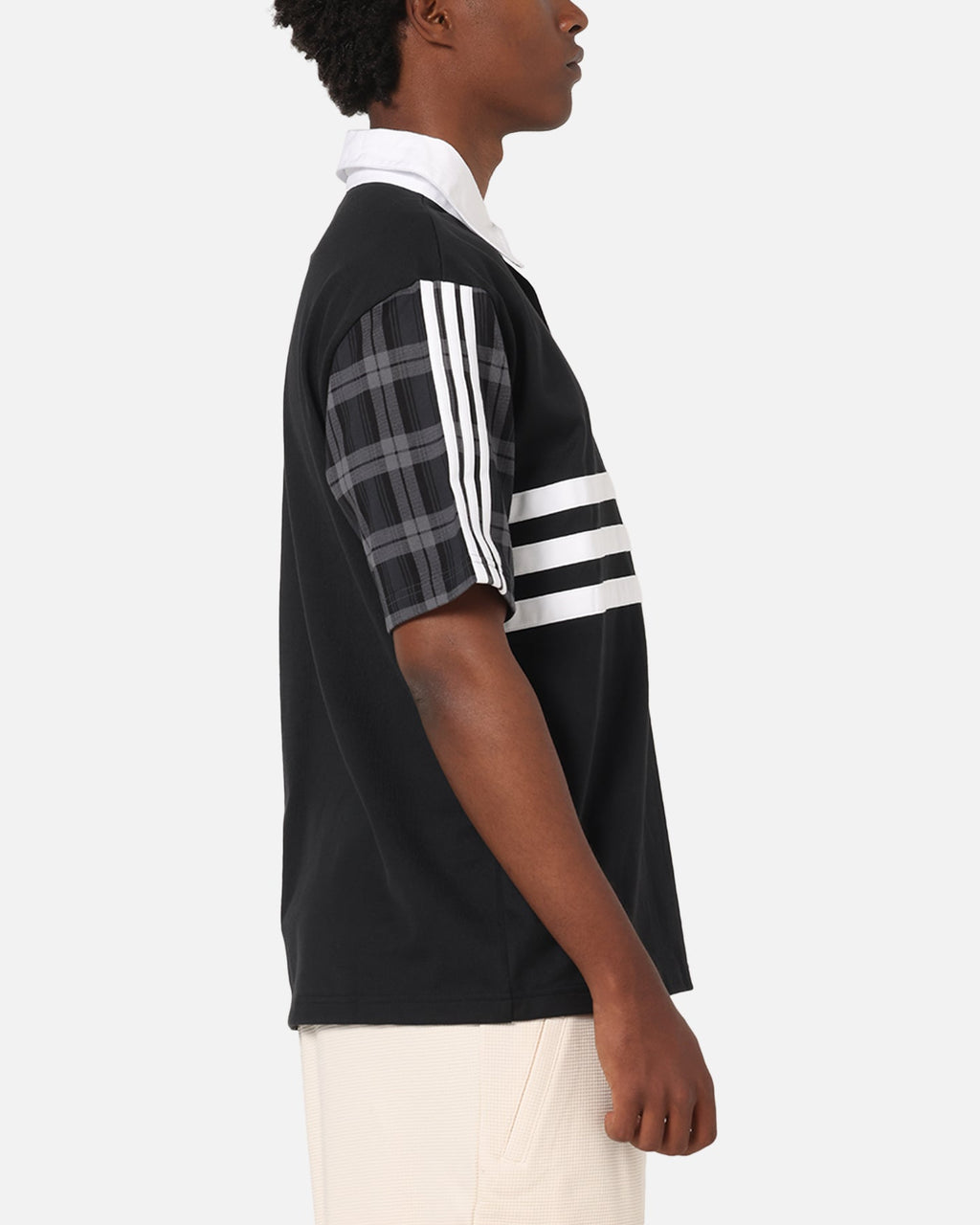 Best-Selling Adidas Tartan Regular Rugby Polo T-Shirt Black
