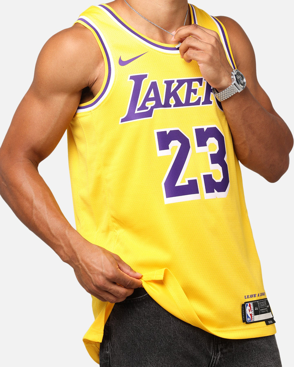 Top Seller Nike Los Angeles Lakers Lebron James Dri-FIT Swingman Jersey Amarillo