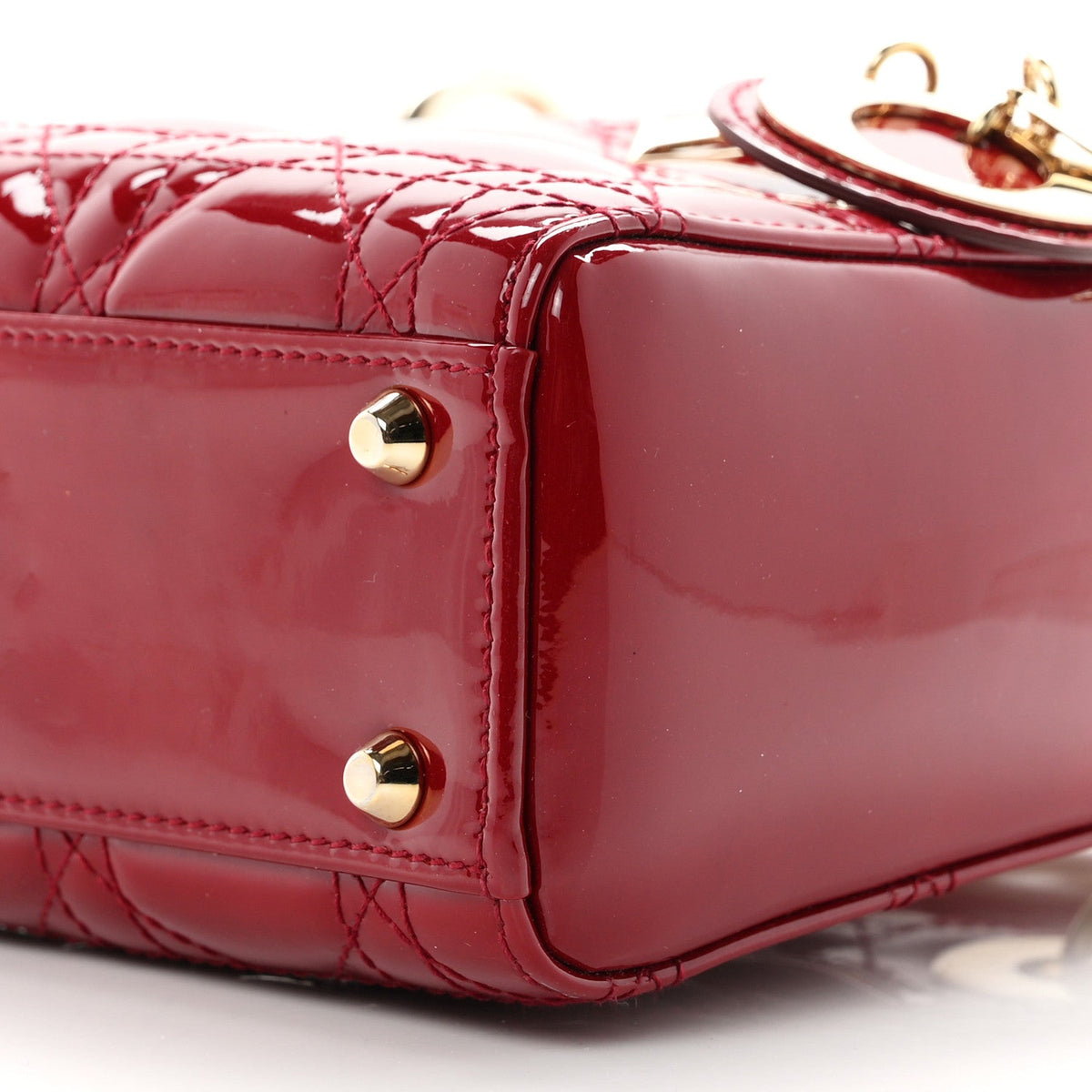 Patent Cannage Mini Lady Dior Red AT My store
