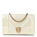 Patent Micro-Cannage Diorama Wallet on Chain Pouch Metallic White AT My store