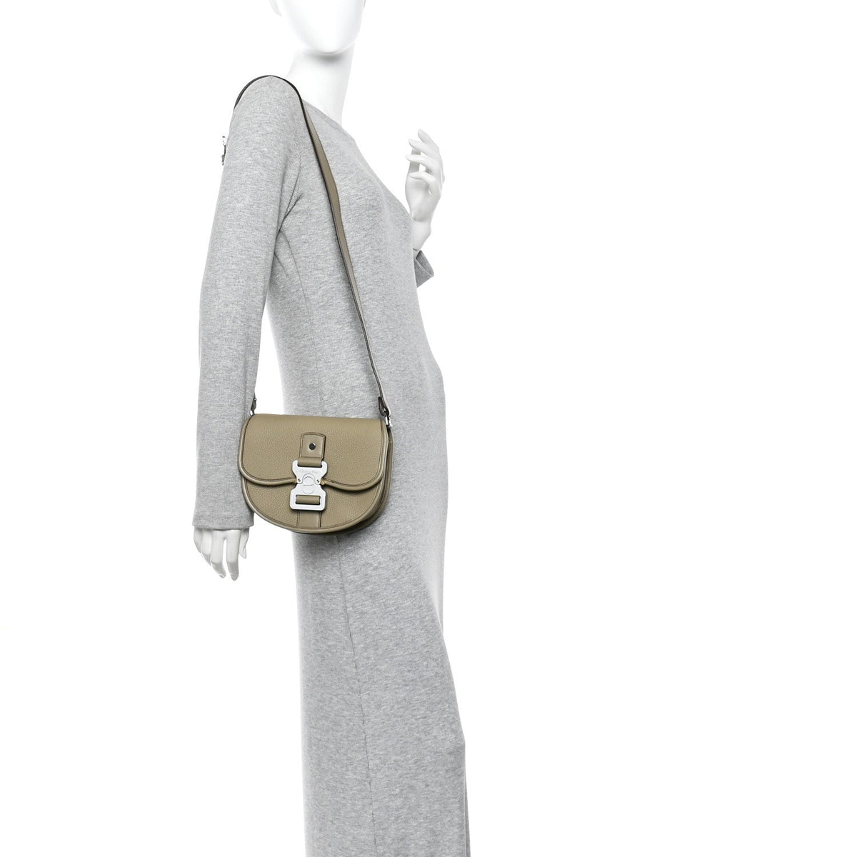 Grained Calfskin Mini Gallop Bag With Strap Beige AT My store